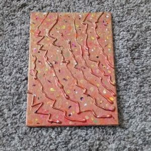 New Handcrafted 5x7" Orange and yellow art deco wall hanging